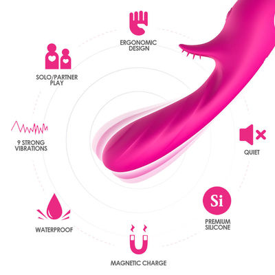 Sexo de estimulação de carregamento magnético Toy For Male And Female do vibrador do ponto de G