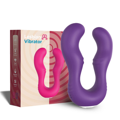 Sexo recarregável confortável Toy Double Penetration Lesbian do vibrador do ponto de G do silicone