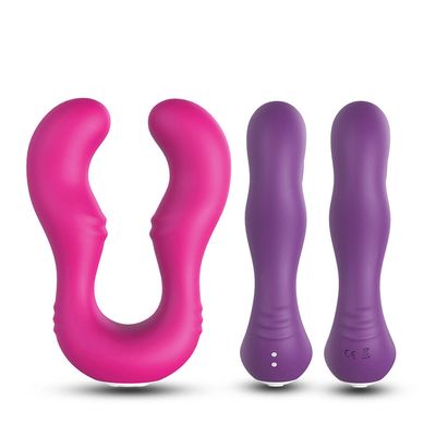 Sexo recarregável confortável Toy Double Penetration Lesbian do vibrador do ponto de G do silicone