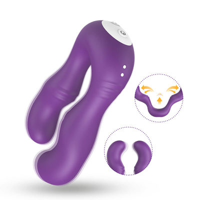 Sexo recarregável confortável Toy Double Penetration Lesbian do vibrador do ponto de G do silicone