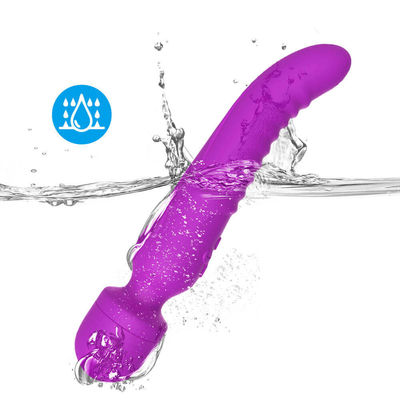 Vibrador macio do vibrador do pescoço da varinha inteligente dupla do avoirdupois do aquecimento do Massager da extremidade