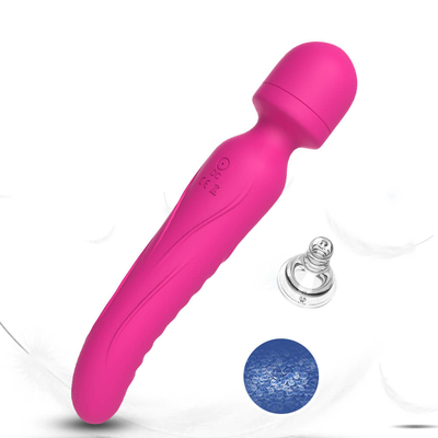 Vibrador macio do vibrador do pescoço da varinha inteligente dupla do avoirdupois do aquecimento do Massager da extremidade