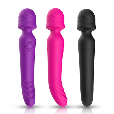Aquecimento inteligente da extremidade dupla dobrável macia do pescoço do Massager da varinha do avoirdupois do silicone