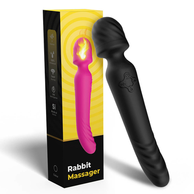 Aquecimento inteligente da extremidade dupla dobrável macia do pescoço do Massager da varinha do avoirdupois do silicone