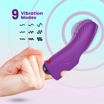 Brinquedo recarregável sem fio da massagem de Mini Sex Finger Vibrator Body do adulto