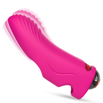 Brinquedo recarregável sem fio da massagem de Mini Sex Finger Vibrator Body do adulto