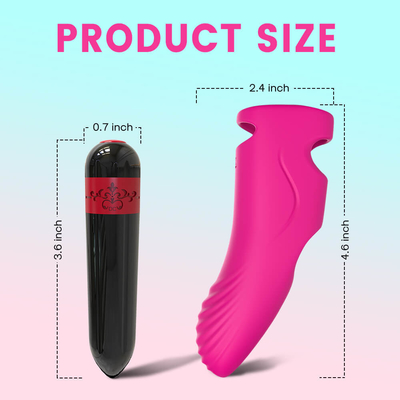 Brinquedo recarregável sem fio da massagem de Mini Sex Finger Vibrator Body do adulto