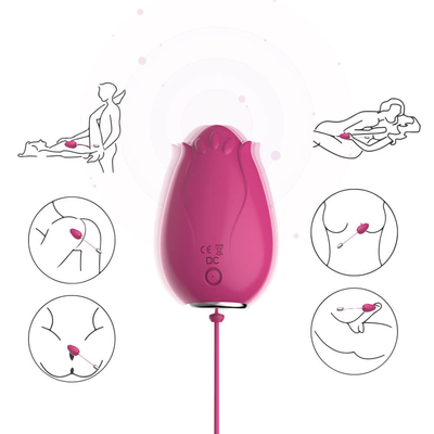 Brinquedos de vibração do sexo do ovo do ponto de G para o controle sem fio Mini Flower Silicone das mulheres