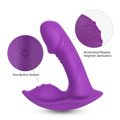 Vibrador Wearable do ponto de G do silicone do calcinha de controle remoto, brinquedo do sexo do vibrador do vibrador