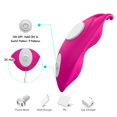 Vibrador pessoal Bunny Clitoris Stimulation da cuecas do grampo magnético do à prova de água