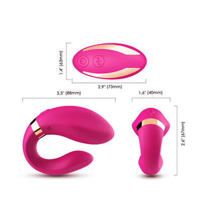 Brinquedos adultos de arrelia dos pares das vibrações remotas do Massager das preliminares duplas da vibração dos motores