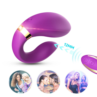 Brinquedos adultos de arrelia dos pares das vibrações remotas do Massager das preliminares duplas da vibração dos motores