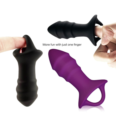 O sexo da massagem da próstata brinca a tomada anal do silicone com controlo a distância