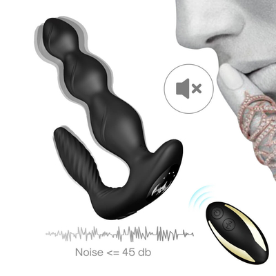 9 velocidades que vibram o telecontrole sem fio do Stimulator anal do períneo dos motores da tomada três da extremidade