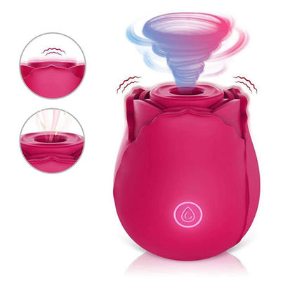 10 modos Rose Clitoral Sucking Vibrator Rechargeable que suga o vibrador para a fêmea