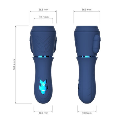 Varinha do avoirdupois dos homens - Massager do Masturbator do vibrador do copo do exercício do glande 10 frequências, motores duplos