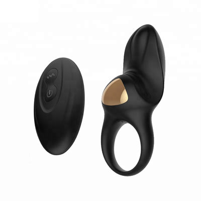 Luva Wearable elétrica preta do pênis do silicone do Massager para homens