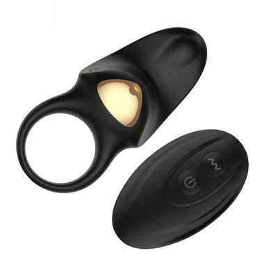 Luva Wearable elétrica preta do pênis do silicone do Massager para homens