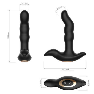 Do silicone anal de controle remoto do vibrador da tomada de 75 minutos brinquedo masculino do sexo do Massager da próstata