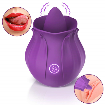 Língua oral da flor que lambe o vibrador