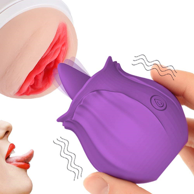 Língua oral da flor que lambe o vibrador