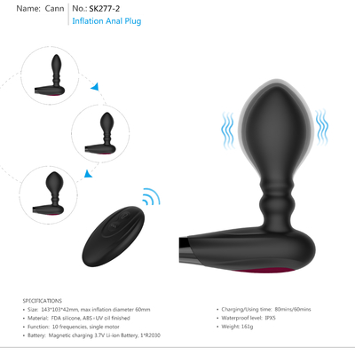 1h Inflatable Vibrating Butt Plug