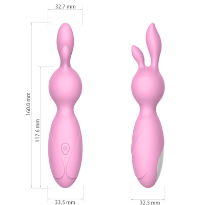 Vibrador recarregável do silicone do coelho do avoirdupois