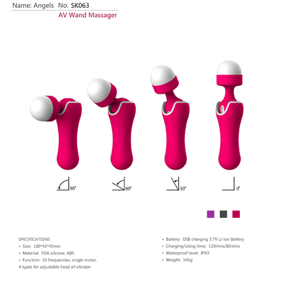 Massager sem fio da varinha do avoirdupois do corpo magnético