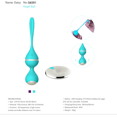 O sexo brinca o exercício Ben Wa Ball For Female de controle remoto de Kegel
