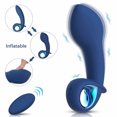 O sexo anal da tomada do silicone de controle remoto sem fio brinca a tomada de vibração recarregável da extremidade