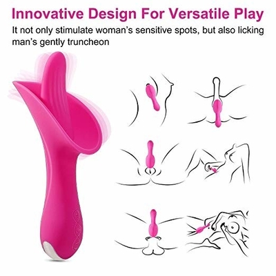 Língua real do sentimento do toque que lambe o ODM recarregável do OEM do Massager do vibrador T