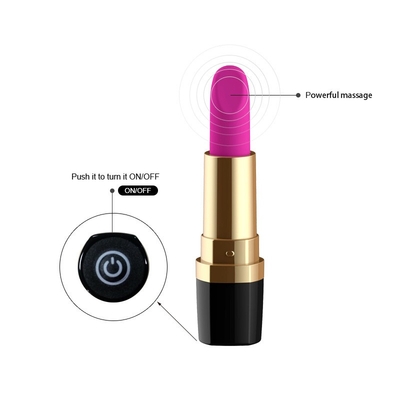 Vibrador preto do batom do novato de Rose Clit Stimulator Whisper Quiet