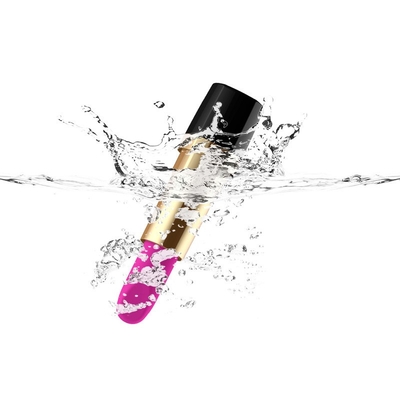 Vibrador preto do batom do novato de Rose Clit Stimulator Whisper Quiet