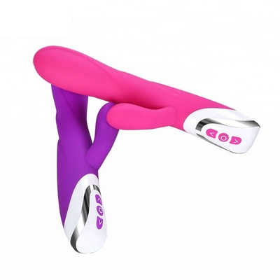 Vibrador dobro do vibrador do coelho de 80 minutos com amor Toy For Lady do vibrador de Clit 213*64*38mm