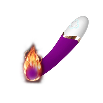 Vibrador de empurrão de carregamento magnético do silicone erótico do aquecimento do vibrador