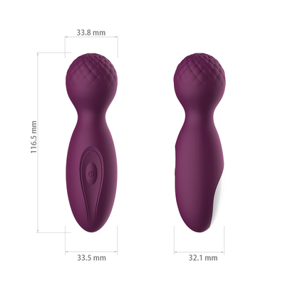 12 sexo Toy Mini Wand Massager do vibrador do ponto de G do silicone do cetim da função da velocidade 10