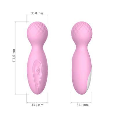 12 sexo Toy Mini Wand Massager do vibrador do ponto de G do silicone do cetim da função da velocidade 10