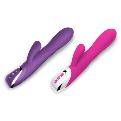 vibrador recarregável de Toy Double Motor Pink Lady do sexo do vibrador do coelho de 213mm