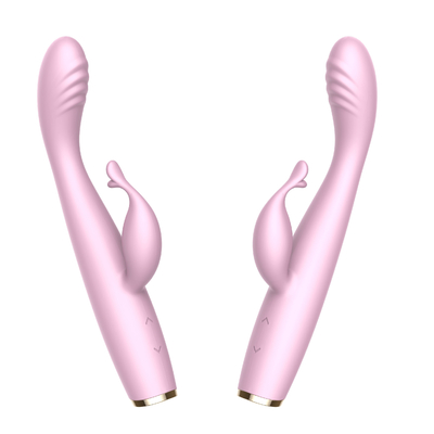 Vibrador silencioso do coelho do motor duplo fêmea anal macio sem fio do vibrador do ponto de G