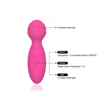 Massager da varinha de Mini Electric Sex Wand Vibrator do Massager da varinha do avoirdupois do silicone de 34.5mm