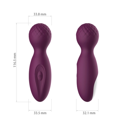 Do rosa vermelho do Massager da varinha do corpo do vibrador de 4 polegadas do silicone de FDA Massager traseiro sem corda IPX6