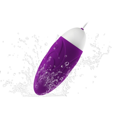 Brinquedo poderoso romântico de vibração de aquecimento do sexo do roxo de 10 ovos do amor do silicone da velocidade