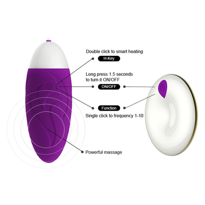 Sexo de vibração Toy Comfortable Purple Egg Vibrator dos ovos da segurança da saúde 87*33*33mm