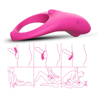 Ejaculação flexível do atraso do vibrador do pênis do anel IPX7 do galo do vibrador 3.7V para o homem