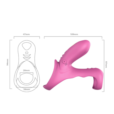 Anel de vibração dobro do galo dos motores 40dbs, vibrador masculino do pênis da bateria de 280mAh Li