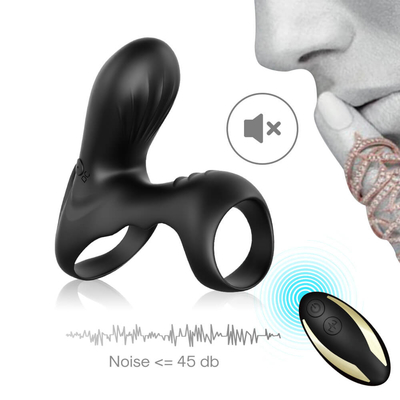 Anel de vibração dobro do galo dos motores 40dbs, vibrador masculino do pênis da bateria de 280mAh Li