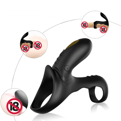 Anel de vibração dobro do galo dos motores 40dbs, vibrador masculino do pênis da bateria de 280mAh Li