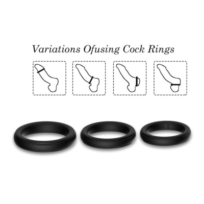 Três em um tamanho grande 52mm do anel IPX7 do galo do glande do silicone para a ejaculação do atraso