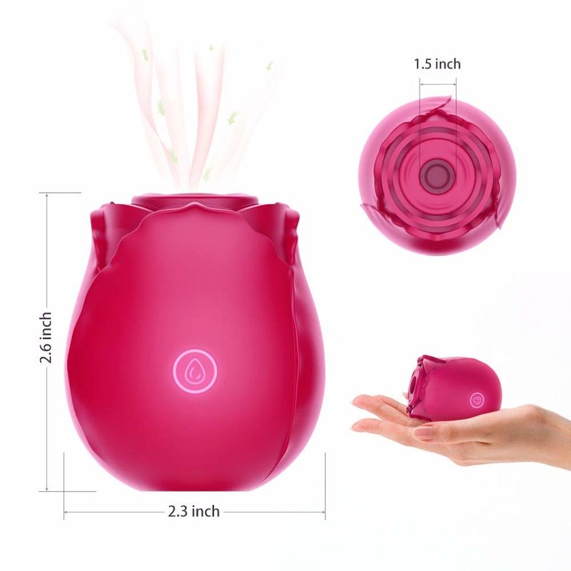 10 modos Rose Clitoral Sucking Vibrator Rechargeable que suga o vibrador para a fêmea