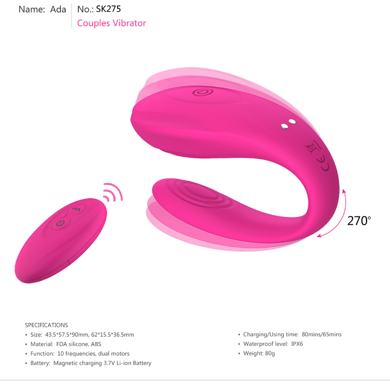 Vibrador anal do ponto de Toy Dula Motor Waterproof G do sexo do clitóris dos pares recarregáveis